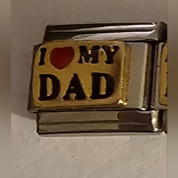 I  ❤️ Dad, I love U, Mastercard Italian charms - Picture 2 of 3